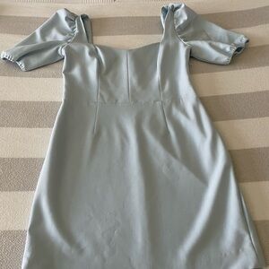 French Connection Berina Whisper Puff Sleeve Mini Dress Women's Blue Size 8